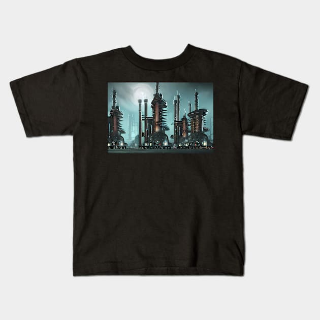 Alien World Kids T-Shirt by Yellow Cottage Merch